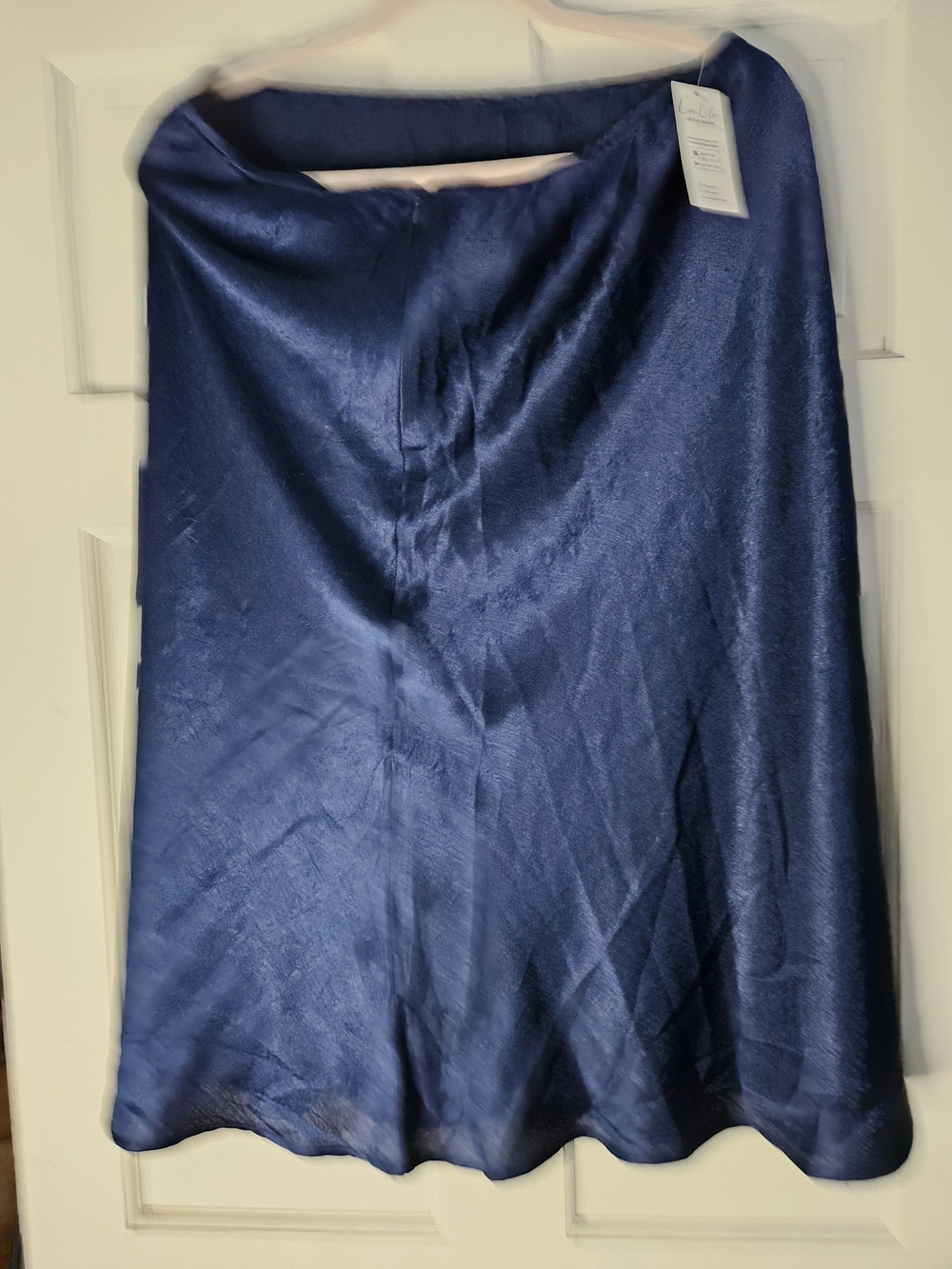 Cupshe Navy Satin A-Line Skirt# 200. Holidays